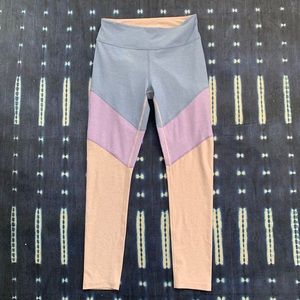 Outdoor voices tricolored leggings